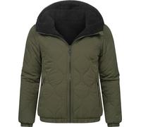 Ragwear Damen Wendejacke warme Teddy-Fleecejacke Steppjacke mit Kapuze Qaria XS-XXL