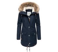 Outdoorjacke RAGWEAR "Jane YOUMODO", Damen, Gr. XL (42), navy, Obermaterial: 65% Polyester, 35% Baumwolle, Innenfutter: 100% Polyester, Wattierung: 100% Polyester, tailliert Po-bedeckend, hoch geschlo