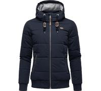 Ragwear Damen Winter Steppjacke wasserdicht (Wasseräule 8.000mm) mit Kapuze Nuggys Solid Navy Gr. XL