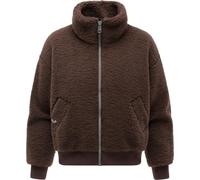 Ragwear Damen Winterjacke aus weichem Teddyfleece Tillie Y | Länge: hüftlang | Wärmegrad 2 von 3 - leichte Wärme | Oversize-Schnitt | Winddicht | Gefütterter Stehkragen