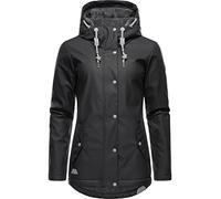 Ragwear Damen Winterjacke kurze Regenjacke wasserdicht warm gefüttert mit Kapuze Marge Black22 Gr. XL