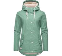 Ragwear Damen Winterjacke Kurze Regenjacke wasserdicht warm gefüttert mit Kapuze Marge Dusty Green23 Gr. XXL