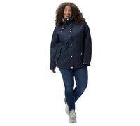 Regenjacke RAGWEAR "Marge", Damen, Gr. XXL (44), blau (deep), Obermaterial: 100% Polyester, Futter: 100% Polyester, Wattierung: 100% Polyester, casual, tailliert Po-bedeckend, hoch geschlossener Aussc