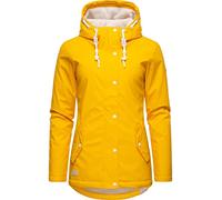 Ragwear Damen Winterjacke kurze Regenjacke wasserdicht warm gefüttert mit Kapuze Marge Yellow22 Gr. L