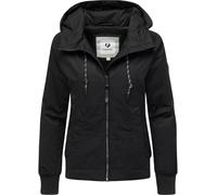 Ragwear Damen Winterjacke warme Outdoorjacke mit kuscheligem Teddy-Innenfutter und Kapuze Lumie YOUMODO Black Gr. M