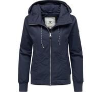 Outdoorjacke RAGWEAR "Lumie YOUMODO", Damen, Gr. L (40), navy, Obermaterial: 65% Polyester, 35% Baumwolle; Innenfutter: 100% Polyester; Wattierung: 100% Polyester, lässig geschnitten hüftlang, hoch ge