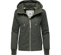 Outdoorjacke RAGWEAR "Lumie YOUMODO", Damen, Gr. XL (42), olivgrün, Obermaterial: 65% Polyester, 35% Baumwolle, Innenfutter: 100% Polyester, Wattierung: 100% Polyester, lässig geschnitten hüftlang, ho