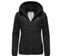 Ragwear Damen Winterjacke warmer Kurzmantel mit Kapuze Dizzie Winter Intl Black23 Gr. 6XL