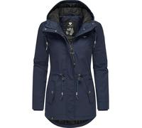 Winterjacke RAGWEAR "Monadis Black Label" Gr. S (36), blau (graublau) Damen Jacken Lange stylischer Winterparka für die kalte Jahreszeit (20638455-S)