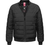 Bomberjacke RAGWEAR "Bombina", Damen, Gr. L (40), schwarz, Obermaterial: 100% Polyester, Innenfutter: 100% Polyester, Wattierung: 100% Polyester, modisch, weit hüftbedeckend, Langarm Ärmel ohne Ärmels