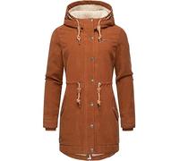 Ragwear Damen Winterjacke Wintermantel Cord-Mantel mit Kapuze Canny Corduroy Brown Gr. 3XL