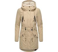 Wintermantel RAGWEAR "Elsien", Damen, Gr. M (38), grau (taupe), Obermaterial: 100% Polyester, Innenfutter: 100% Polyester, Wattierung: 100% Polyester, modisch, tailliert ca. Mitte Oberschenkel, hoch g