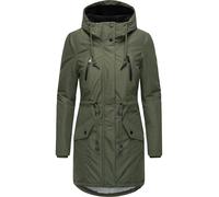 Ragwear Damen Wintermantel Warmer atmungsaktiver und wasserdichter Parka mit Teddyfell gefüttert und mit Kapuze Elsien YOUMODO Dark Olive Gr. 4XL