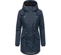 Wintermantel RAGWEAR "Elsien", Damen, Gr. XXXL(46), navy, Obermaterial: 100% Polyester, Innenfutter: 100% Polyester, Wattierung: 100% Polyester, tailliert ca. Mitte Oberschenkel, hoch geschlossener Au
