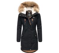 Ragwear Damen Wintermantel Warmer Parka lang mit abnehmbarem Kunstfell Tawny Intl XS-6XL