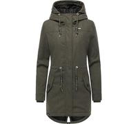 Ragwear Damen Wintermantel warmer Parka mit Taillenzugkordeln und großer Kapuze Ellba Coat A YOUMODO Dark Olive Gr. 3XL