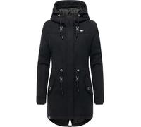 Ragwear Damen Wintermantel warmer Parka mit Taillenzugkordeln und großer Kapuze Ellba Coat A YOUMODO Black Gr. M