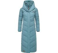 Ragwear Damen Wintermantel warmer Steppmantel extralang mit Kapuze Natalka Extralong Intl Stone Blue25 Gr. XXL