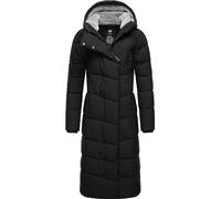 Ragwear Damen Wintermantel Warmer Steppmantel extralang wasserdicht und atmungsaktiv Pavla Extralong Black Gr. L