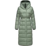 Ragwear Damen Wintermantel warmer Steppmantel lang mit Kapuze Niara Long YOUMODO Dusty Green Gr. S