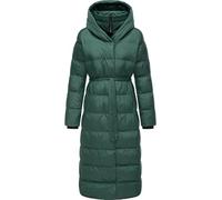 Ragwear Damen Wintermantel warmer Steppmantel lang mit Kapuze Niara Long YOUMODO Forest Green Gr. M