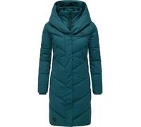 Ragwear Damen Wintermantel warmer Steppmantel lang wasserdicht mit Kapuze Natalka Intl Dark Green25 Gr. XXL