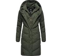 Winterjacke RAGWEAR "Natalka" Gr. L (40), grün (dunkelgrün) Damen Jacken Lange stylischer, gesteppter Winterparka mit gefütterter Kapuze (24244514-L)