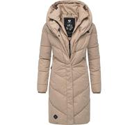 Ragwear Damen Wintermantel Warmer Steppmantel lang wasserdicht mit Kapuze Natalka Intl Light Taupe25 Gr. M