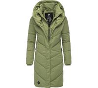 Ragwear Damen Wintermantel warmer Steppmantel lang wasserdicht mit Kapuze Natalka Intl Olive Leaf25 Gr. M