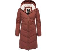 Langer wasserdichter Winter Steppmantel mit abnehmbarer Kapuze "Rebelka" Terracotta22 XXXL