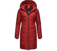 Ragwear Damen Wintermantel warmer wasserdichter Steppmantel lang mit Kapuze Amarri Red23 Gr. 3XL
