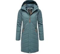 Steppmantel RAGWEAR "Dizzie Coat" Gr. M (38), grau Damen Mäntel Kurze stylischer, gesteppter Winterparka mit gefütterter Kapuze (19970321-M)