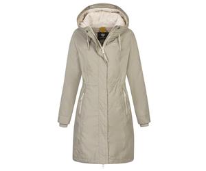 Ragwear Damen Winterparka Declana lange Jacke mit Kapuze 2321-60026 Bone (7001) XXL