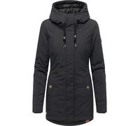 Ragwear Damen Winterparka warme Winterjacke mit Kapuze Monadena Parka YOUMODO Black Gr. L