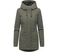 Winterjacke RAGWEAR "Monadena Parka YOUMODO", Damen, Gr. XXXL(46), olivgrün, Obermaterial: 68% Baumwolle, 32% Nylon; Innenfutter: 100% Polyester; Wattierung: 100% Polyester, figurbetont Po-bedeckend, 