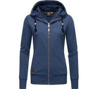 Kapuzensweatjacke RAGWEAR "Paya Intl.", Damen, Gr. M (38), blau (navy), Material: 50% Baumwolle, 50% Polyester, tailliert hüftbedeckend, hoch geschlossener Ausschnitt, eng Rippbündchen, Sweatjacken, s