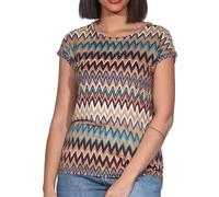 T-Shirt RAGWEAR "DIONA PRINT", Damen, Gr. L, sand, Jersey, Obermaterial: 95% Viskose, 5% Elasthan, gestreift, regular fit, Rundhals, Shirts T-Shirt (16225507-L) sand