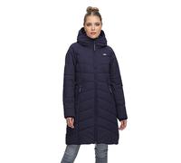 Ragwear DIZZIE COAT Damen Frauen Mantel,Parka,Steppmantel,lange Jacke,Stehkragen,wasserdicht,Blau,M