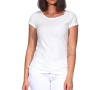 Ragwear T-Shirt Fllorah GOTS Damen – Jersey 100% Baumwolle Rundhals – Weiß Gr. M