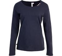 Langarmshirt RAGWEAR "FLLORAH LONG GOTS", Damen, Gr. L, navy, Jersey, Obermaterial: 100% Baumwolle, unifarben, normal, Rundhals, Shirts Langarmshirt, Bestseller aus Single Jersey mit softem Finish und
