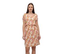 Ragwear FLORRENCE Damen Frauen Kurzarmkleid,Kleid,Freizeitkleid,Sommerkleid,Shirtkleid,Kurzarm,Gummizug,Orange,S