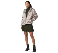 Ragwear glänzende leichte Damen Übergangsjacke reflektierende Blousonjacke Oversize im Metallic-Look mit Kapuze Cezanna Shine YOUMODO Light Grey Gr. M