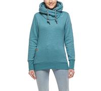 Ragwear GRIPY Bold Damen Frauen Kapuzenpulli,Kapuzenpullover,Hoodie,Stehkragen,Kapuze,warm,Seitentaschen,Regular Fit,Blau,XXL