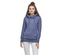 Ragwear GRIPY Bold Damen Frauen Kapuzenpulli,Kapuzenpullover,Hoodie,Stehkragen,Seitentaschen,Regular Fit,Blau,M