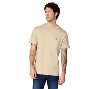 Ragwear Herren Boxy T-Shirt aus GOTS-zertifizierter Bio-Baumwolle (Heavy Weight) mit Rippkragen und Beach-Slipper-Stickerei Samms B GOTS YOUMODO Sand Gr. XXL
