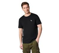 Ragwear Herren Boxy T-Shirt aus GOTS-zertifizierter Bio-Baumwolle (Heavy Weight) mit Rippkragen und Beach-Slipper-Stickerei Samms B GOTS YOUMODO Black Gr. M
