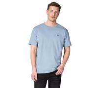 Ragwear Herren Boxy T-Shirt aus GOTS-zertifizierter Bio-Baumwolle (Heavy Weight) mit Rippkragen und Kapitän-Stickerei Samms H GOTS YOUMODO Dusty Blue Gr. L