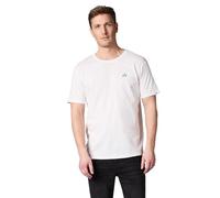 Ragwear Herren Boxy T-Shirt aus GOTS-zertifizierter Bio-Baumwolle (Heavy Weight) mit Rippkragen und Retro-Roller-Stickerei Samms F GOTS YOUMODO White Gr. M