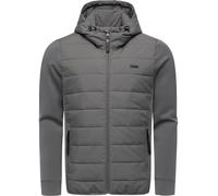 Ragwear Herren Funktions-Übergangsjacke mit Kapuze im Materialmix leichte Steppjacke Rendy Tech YOUMODO S-4XL