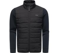 Ragwear Herren Funktions-Übergangsjacke mit Stehkragen im Materialmix leichte Steppjacke Rendan Tech YOUMODO Black Gr. L
